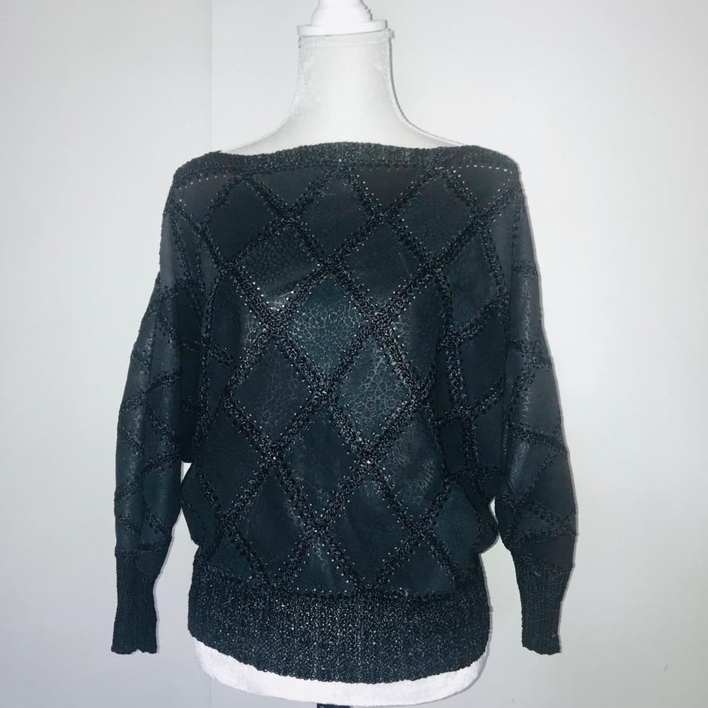 ⛔️SOLD⛔️Vintage 80s handmade leather top - Picture 1 of 7